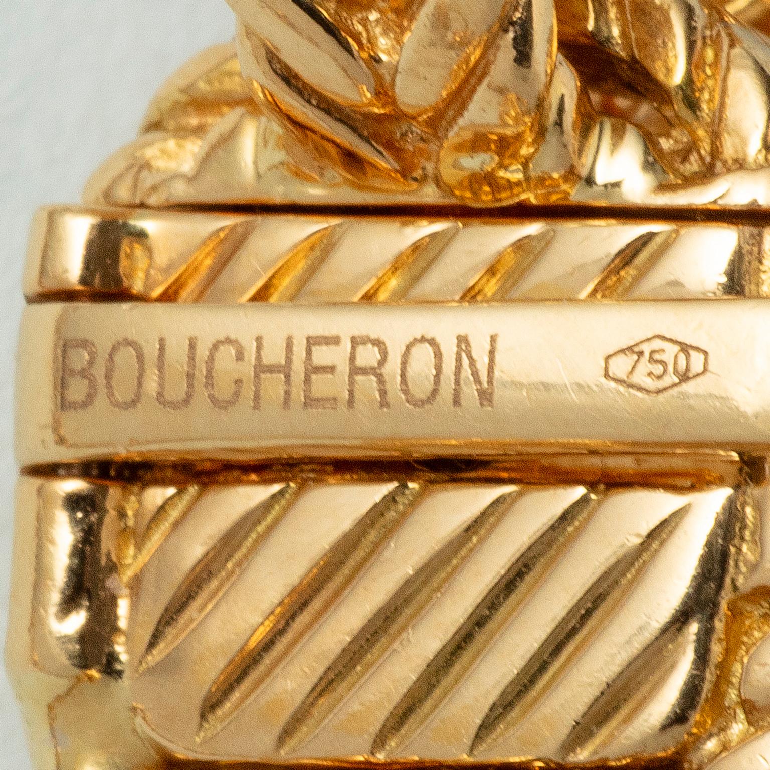 An 18k Gold Boucheron Chain with woven links in vendita 1