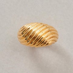 An 18k Gold Boucheron Ribbed Dome Ring