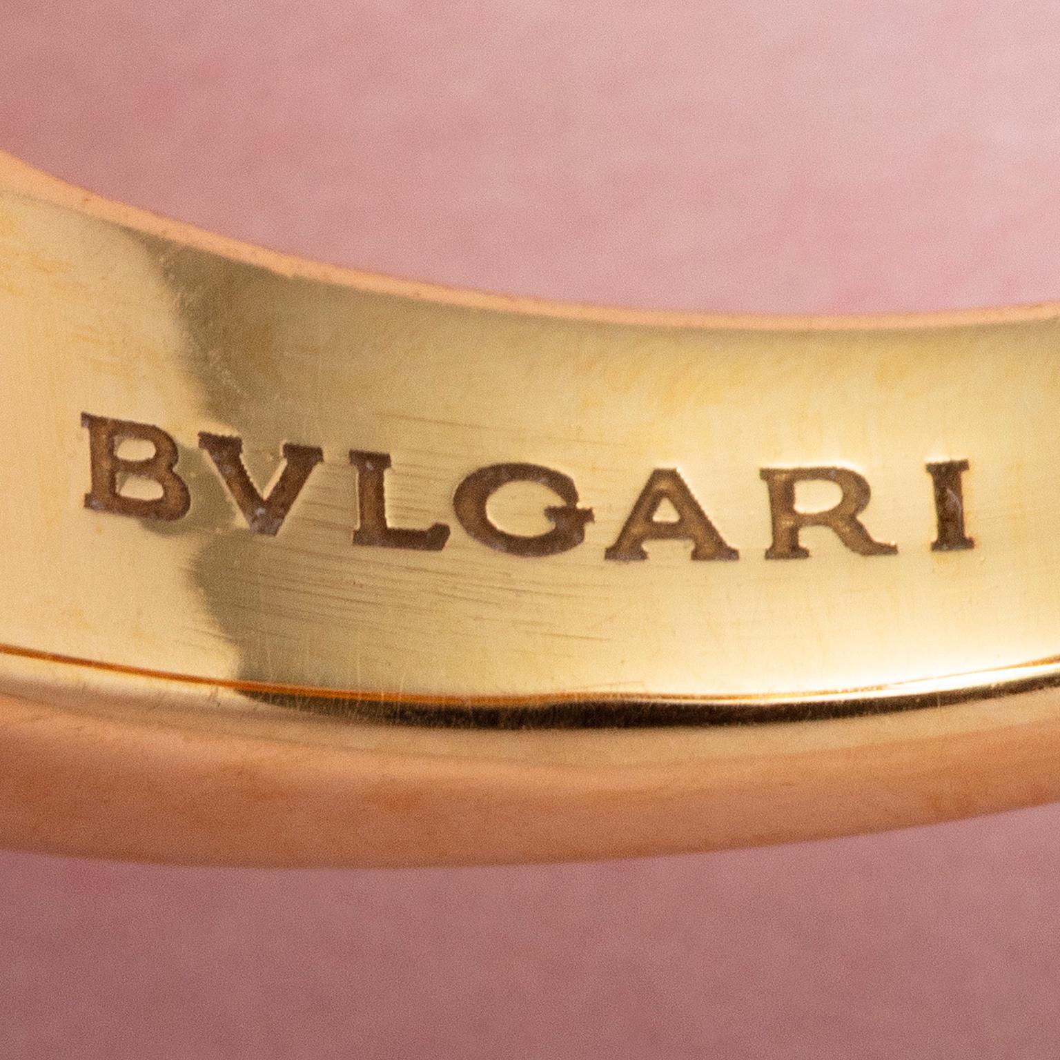 Anello Bulgari a fiore in oro 18k con tormalina e diamante in vendita 2