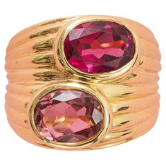 An 18k Gold Bulgari Ring with Pink Tourmaline