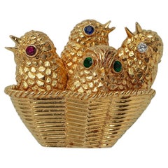 An 18k Gold Cartier Bird Brooch