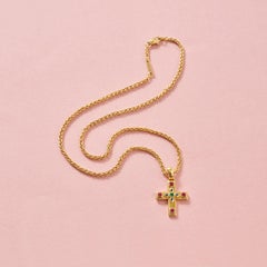 An 18k Gold Cartier Chain and Cross