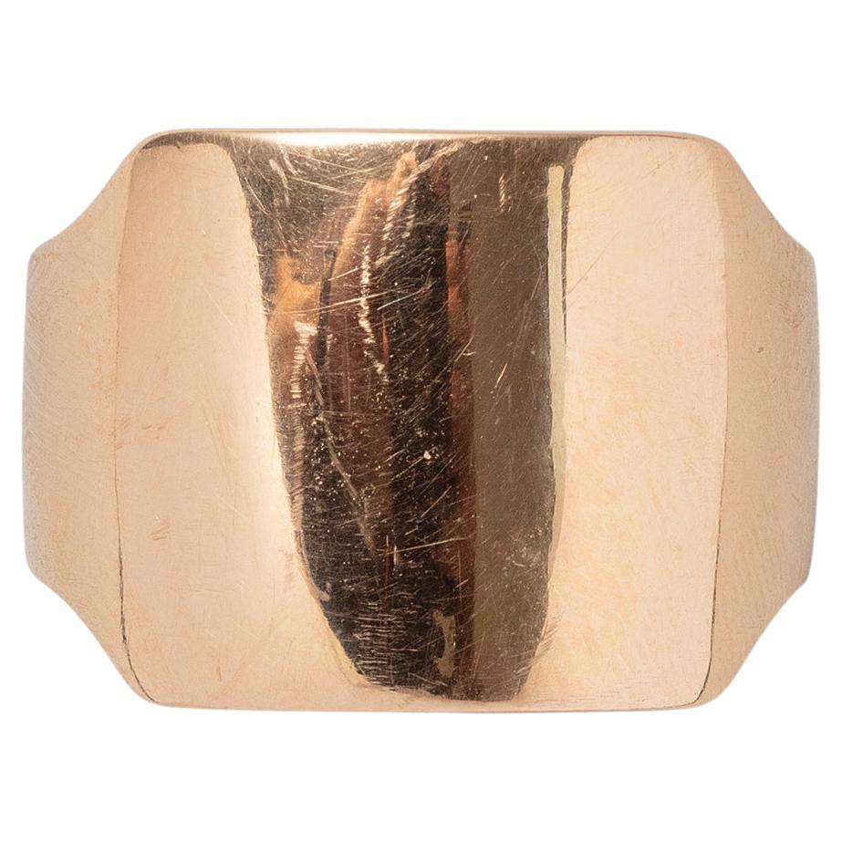 An 18K Gold Cartier Santos Ring For Sale