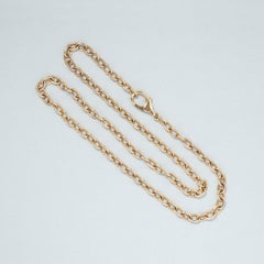 An 18k Gold French Chain with Large Oval Links