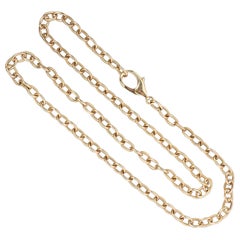 An 18k Gold French Chain with Large Oval Links