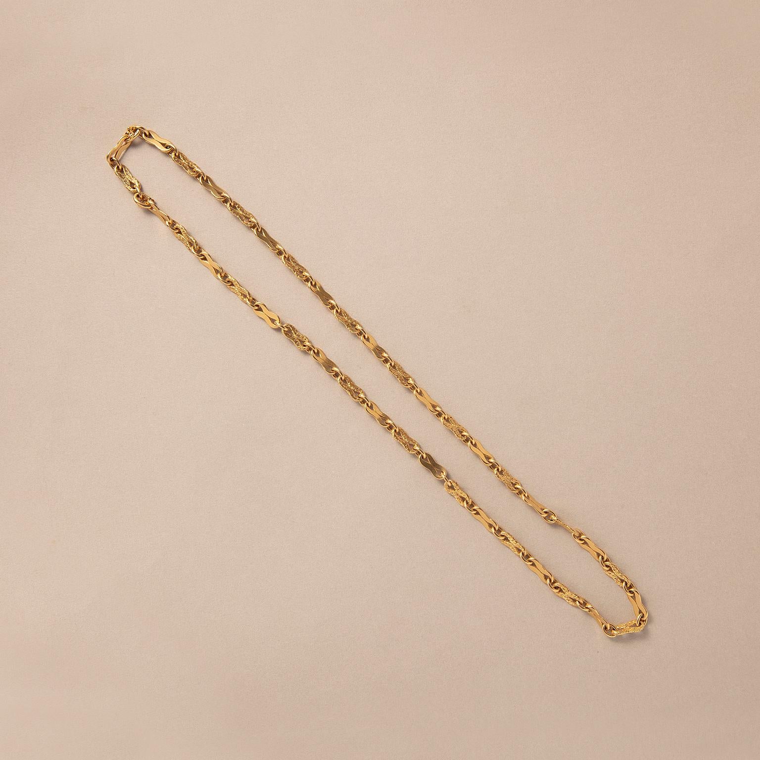 Chaîne à maillons français en or 18k Bon état - En vente à Amsterdam, NL