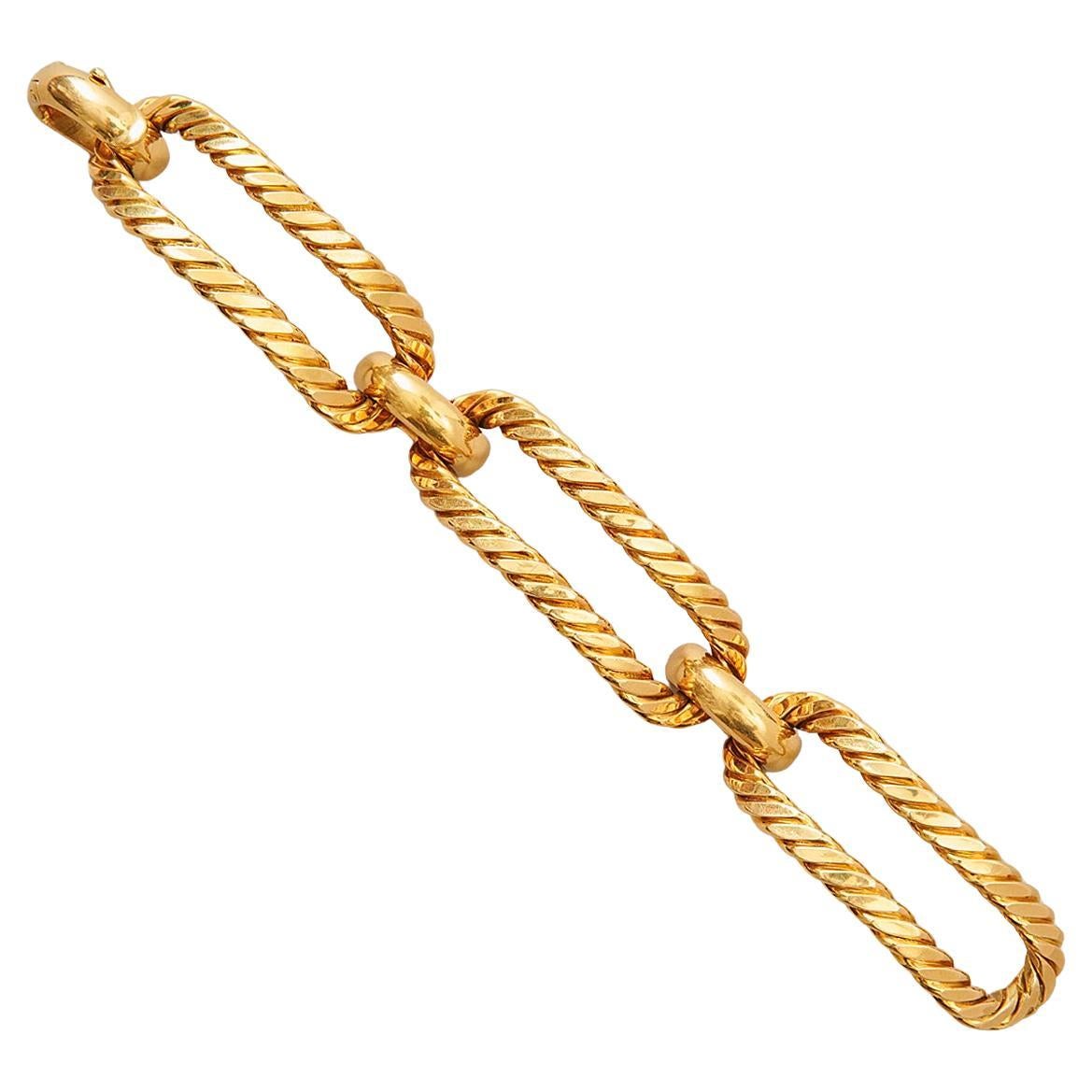 An 18k Gold Georges Lenfant Bracelet For Sale