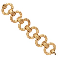 An 18k Gold Italian Bamboo Bracelet