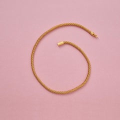 An 18k Gold Italian Woven Rope Necklace