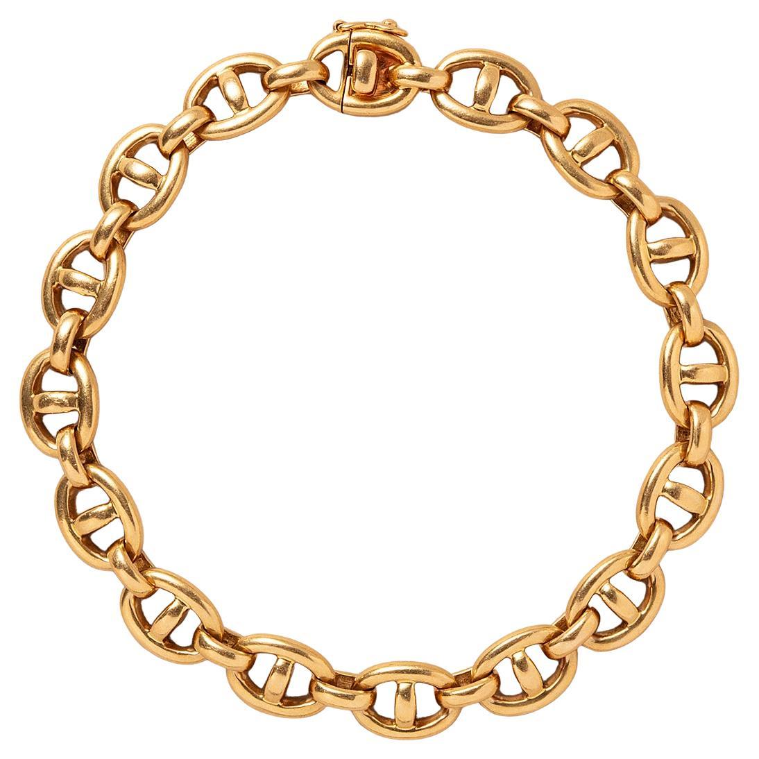 An 18K Gold Mariner Link Cartier Bracelet