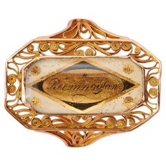 An 18k Gold Sentimental Ring with the word Reconnaissance (Appreciation)