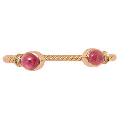An 18k Gold Tourmaline and Diamond Bulgari bracelet