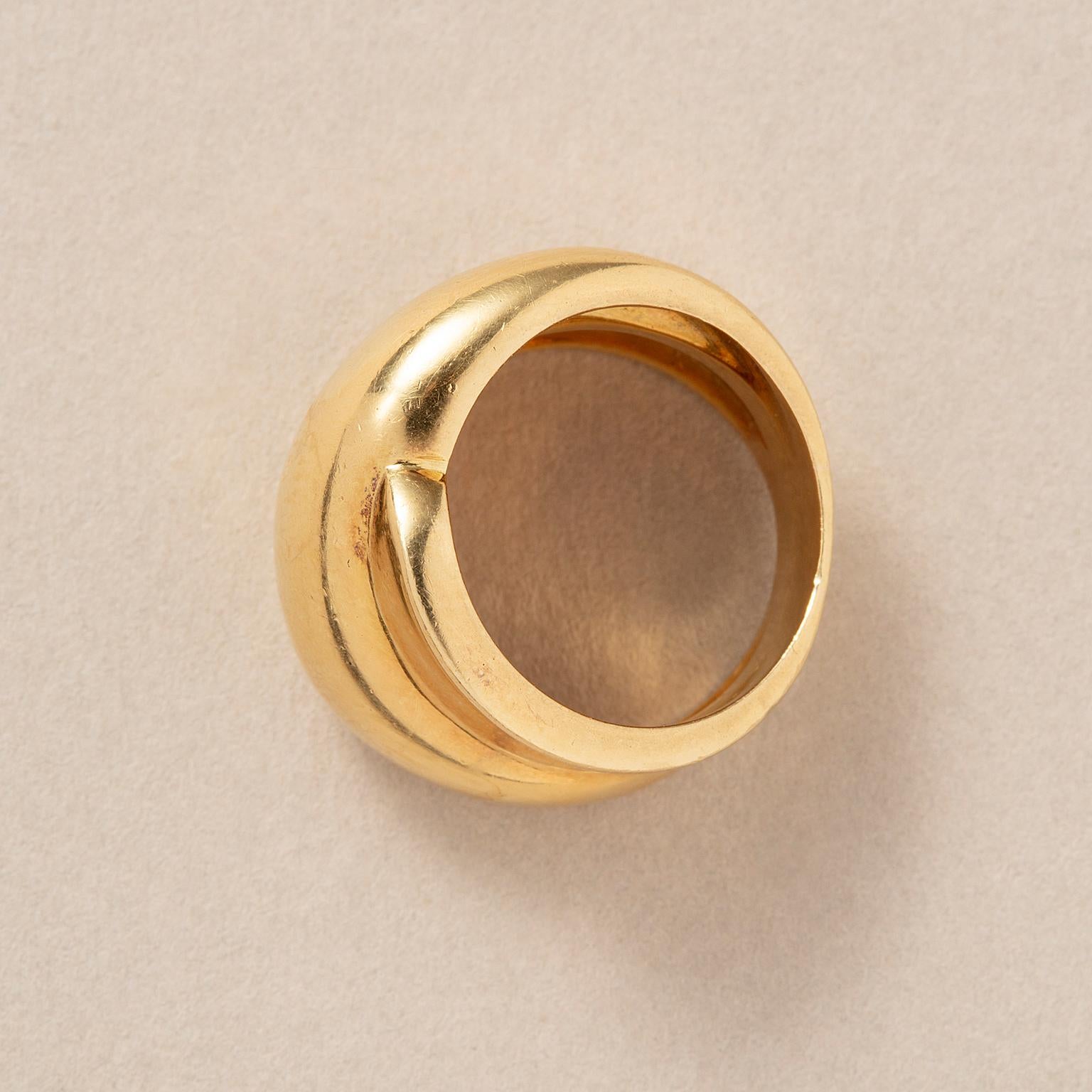 An 18k Gold Wide Band Ring For Sale 1
