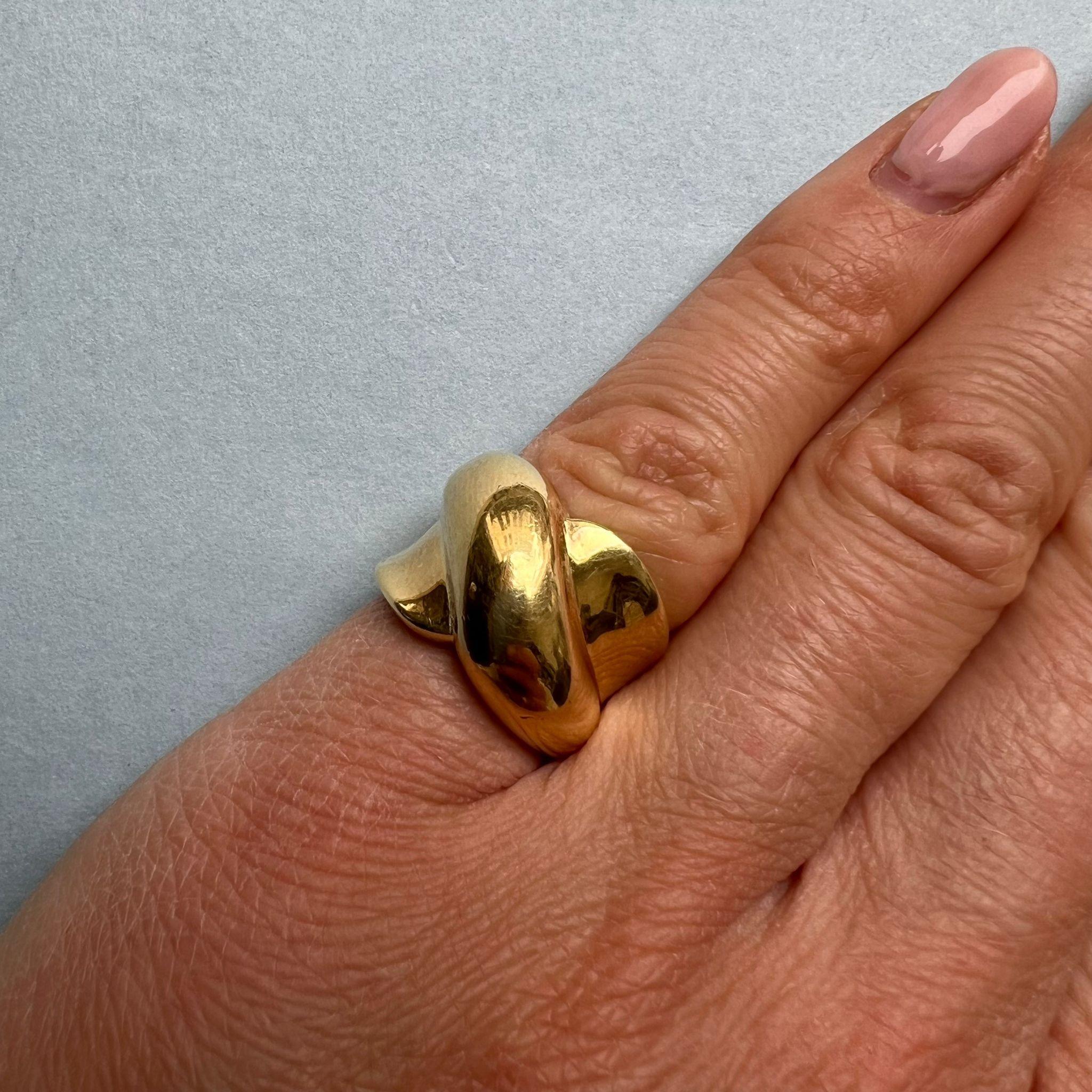 An 18k Gold Wide Band Ring For Sale 2