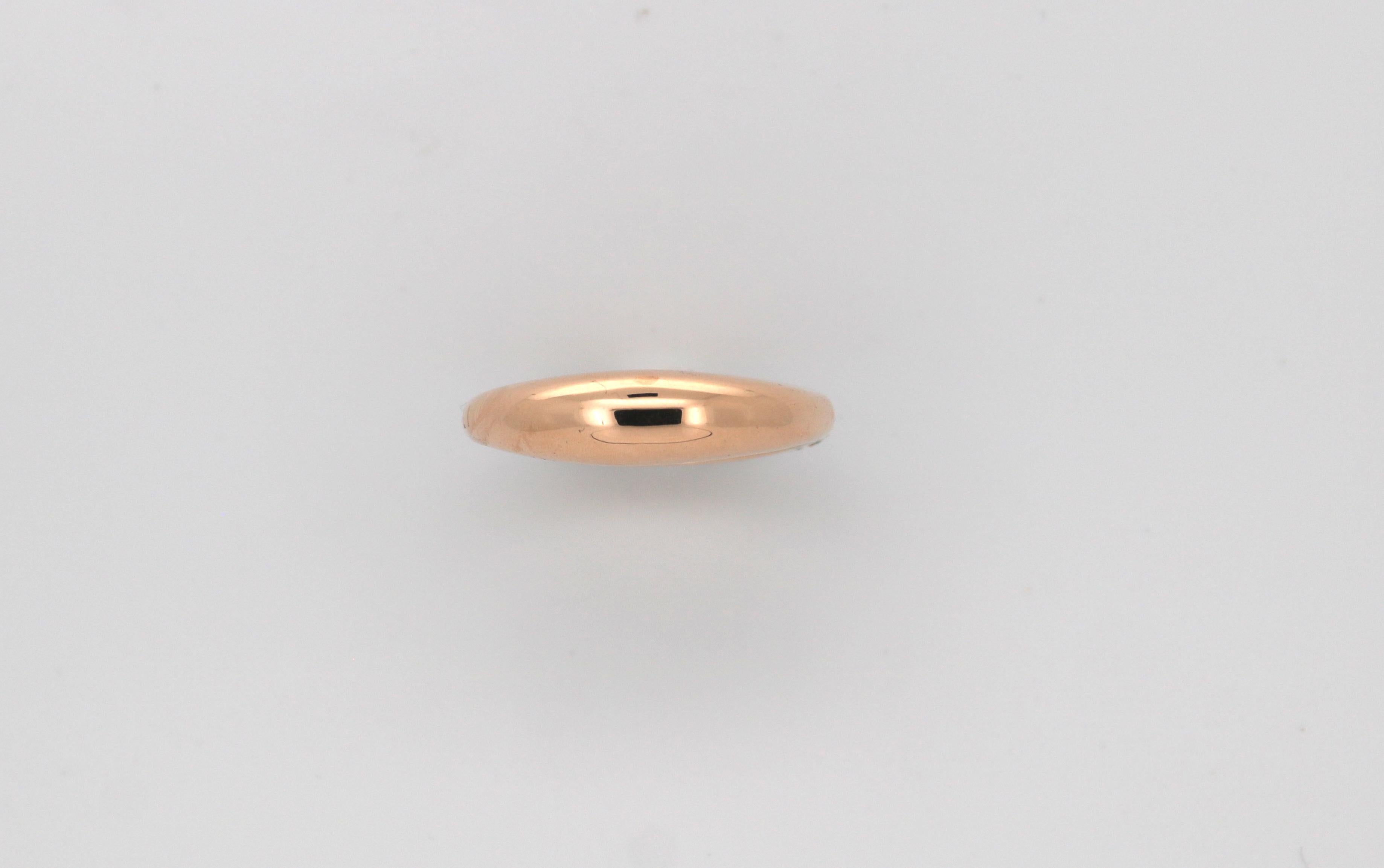 Ein Ring aus 18 Karat Rotgold und Diamanten von Bigli (Brillantschliff) im Angebot
