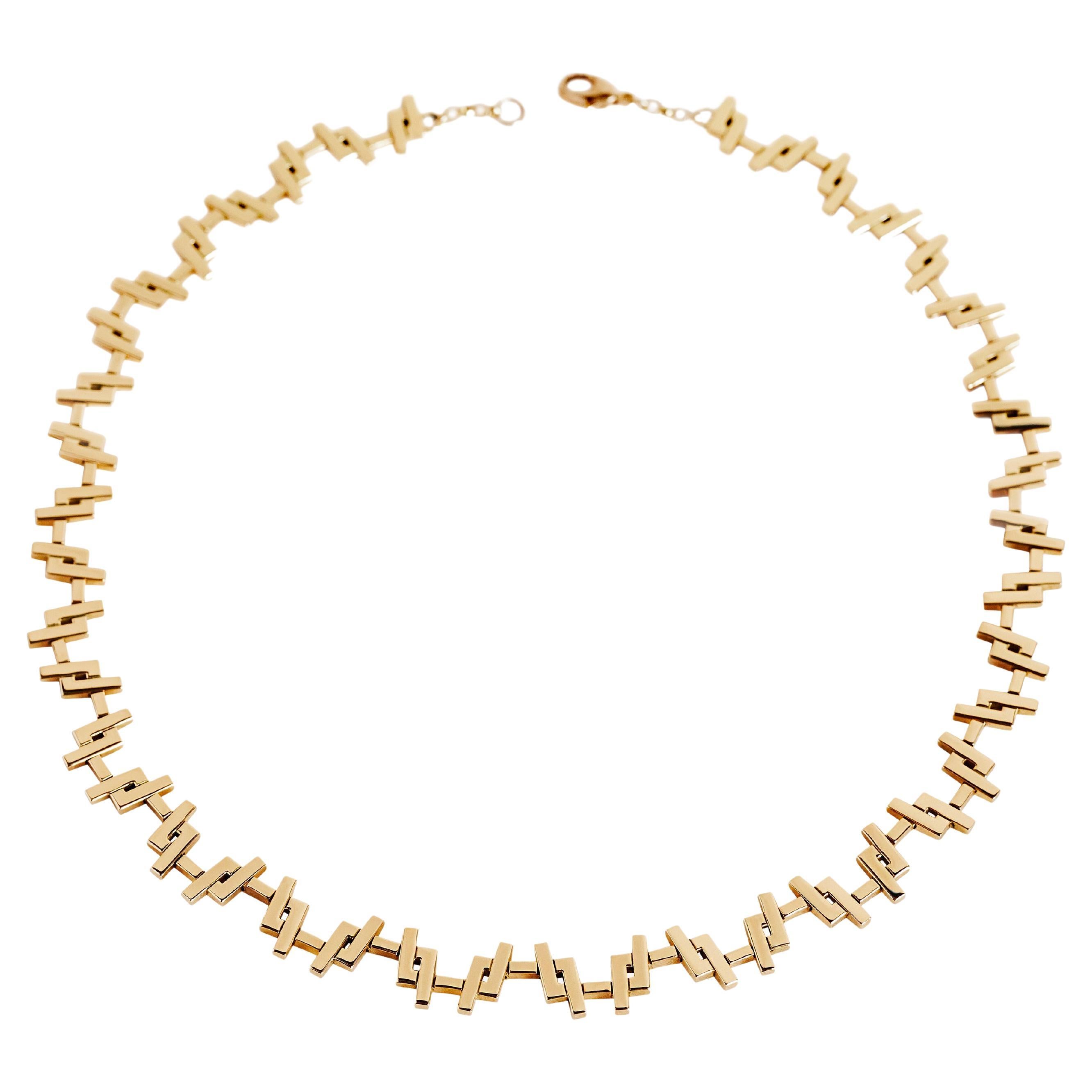 An 18k Solid Yellow Gold Chain Link Necklace