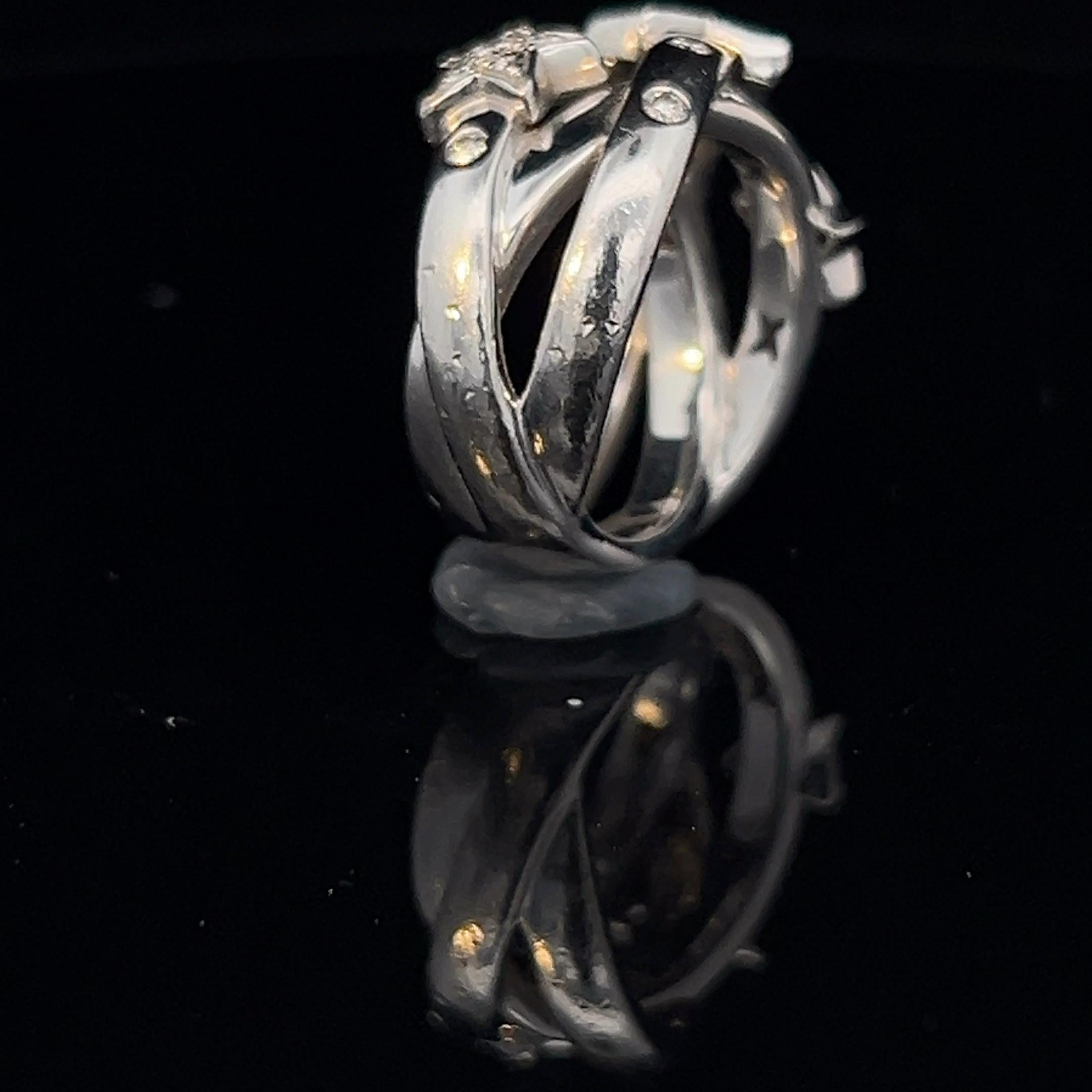 An 18k white gold and diamond ring by Chanel For Sale 11