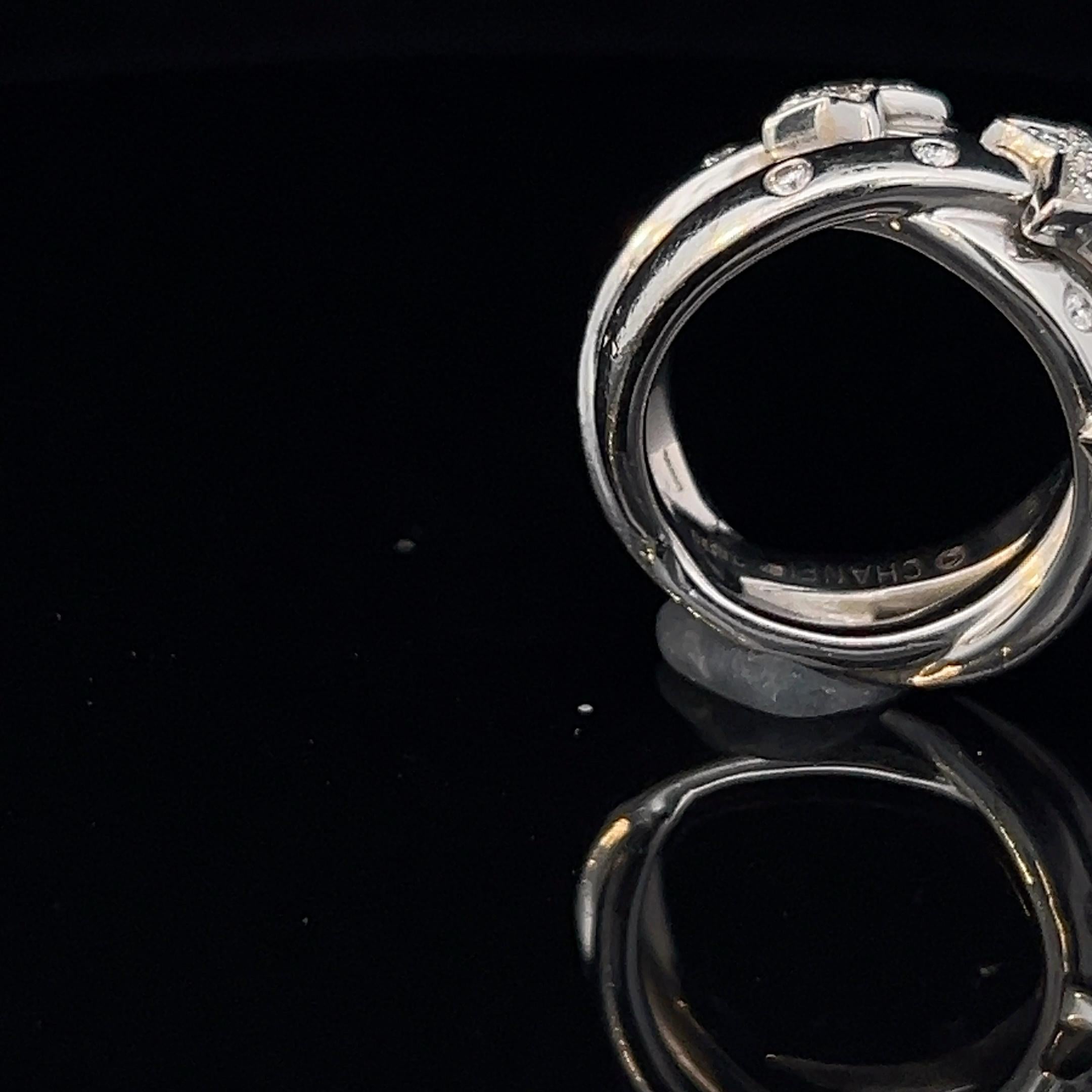 An 18k white gold and diamond ring by Chanel For Sale 12