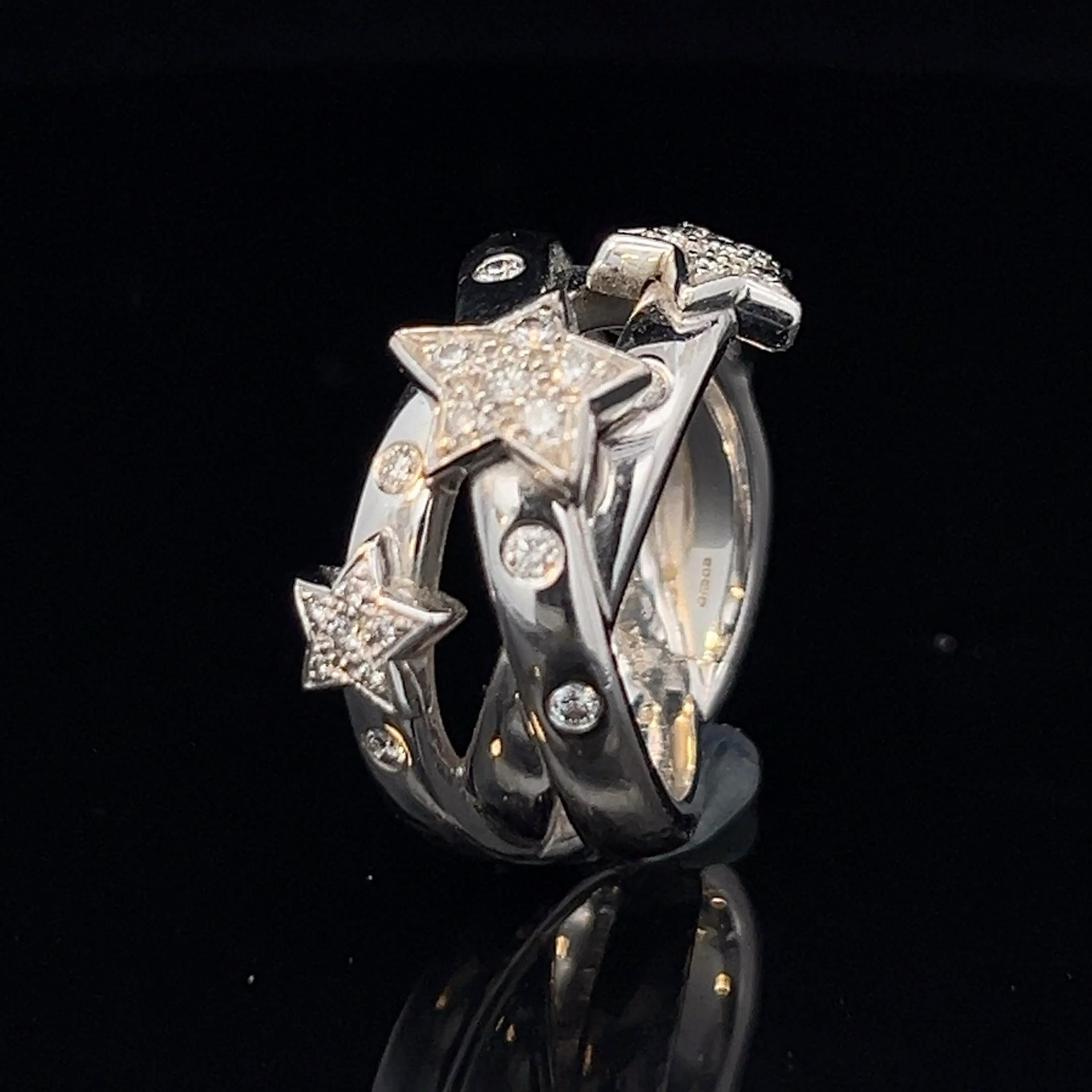 An 18k white gold and diamond ring by Chanel For Sale 13