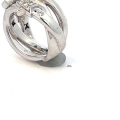An 18k white gold and diamond ring by Chanel