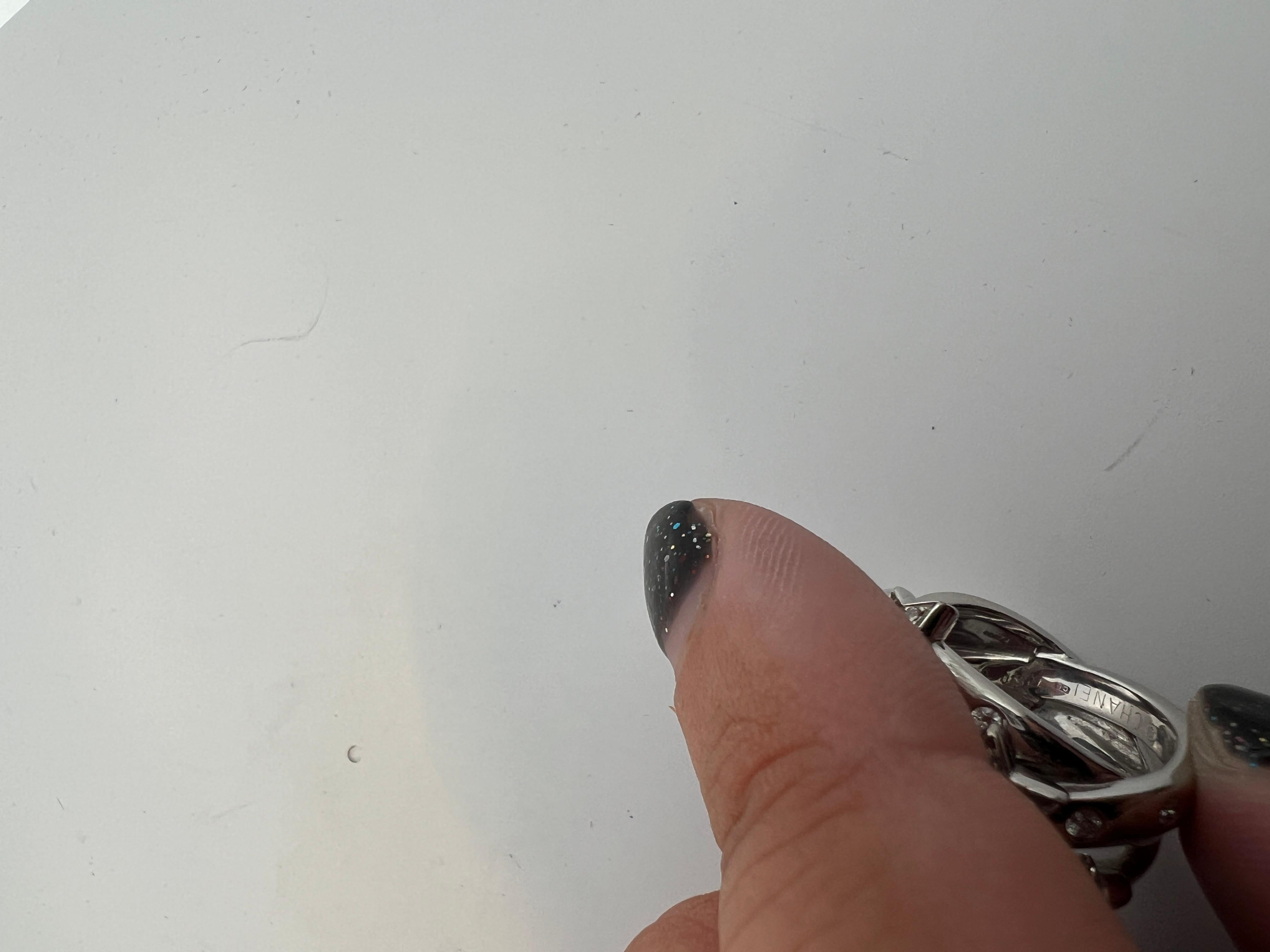 An 18k white gold and diamond ring by Chanel For Sale 4