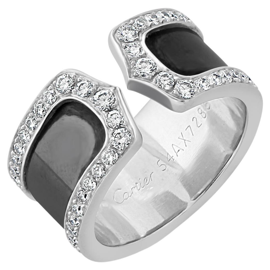 18k White Gold & Diamond ‘Double C de Cartier’ Ring