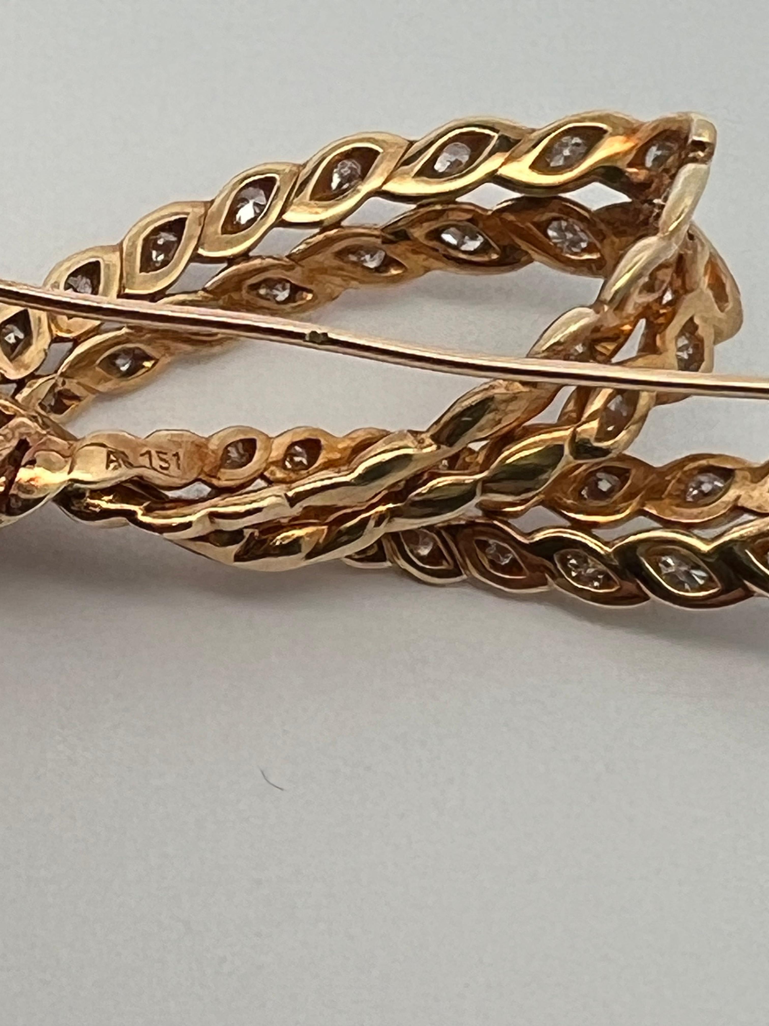 An 18k yellow gold and Diamond brooch by Sterlé 1