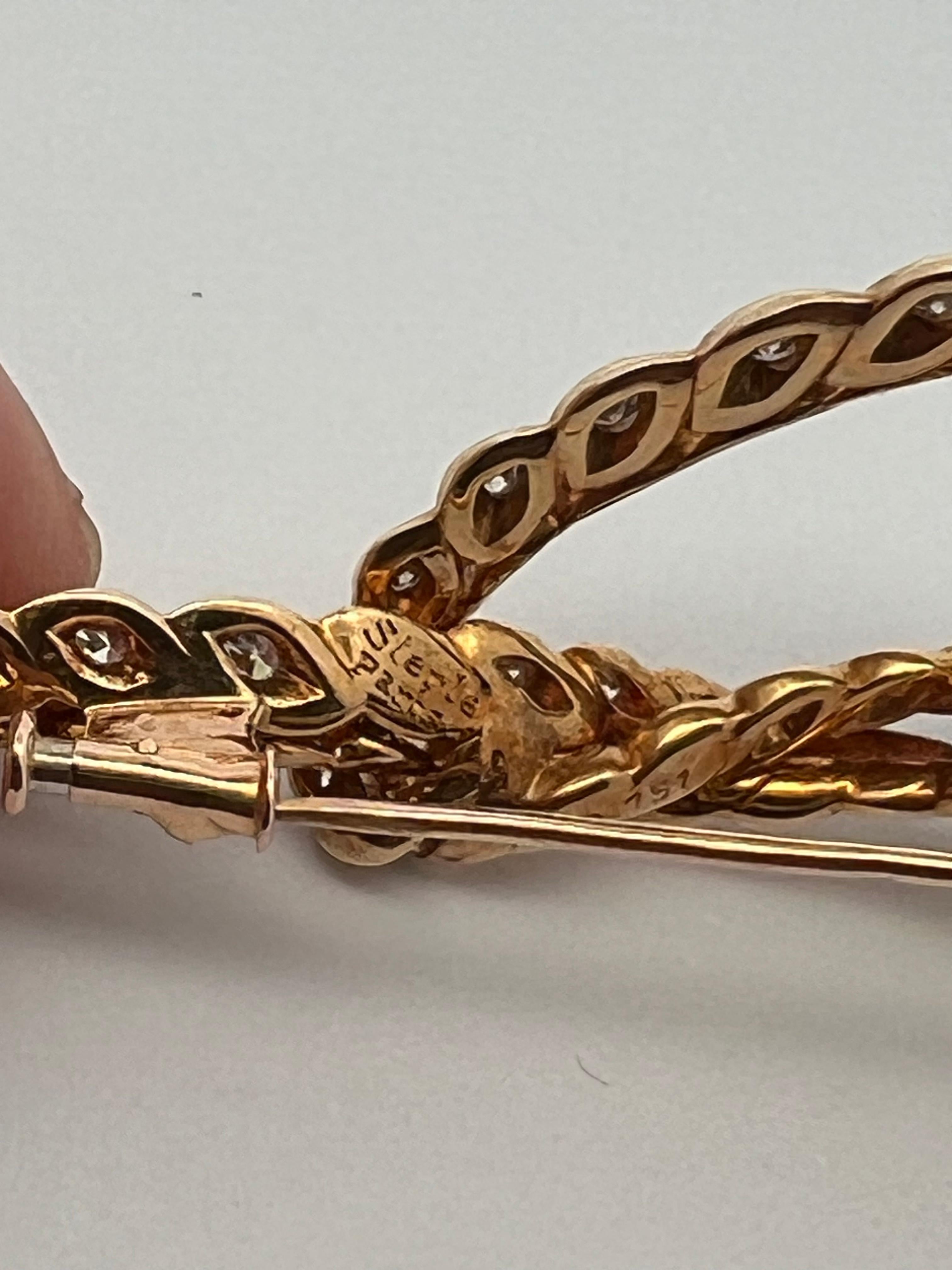 An 18k yellow gold and Diamond brooch by Sterlé 2