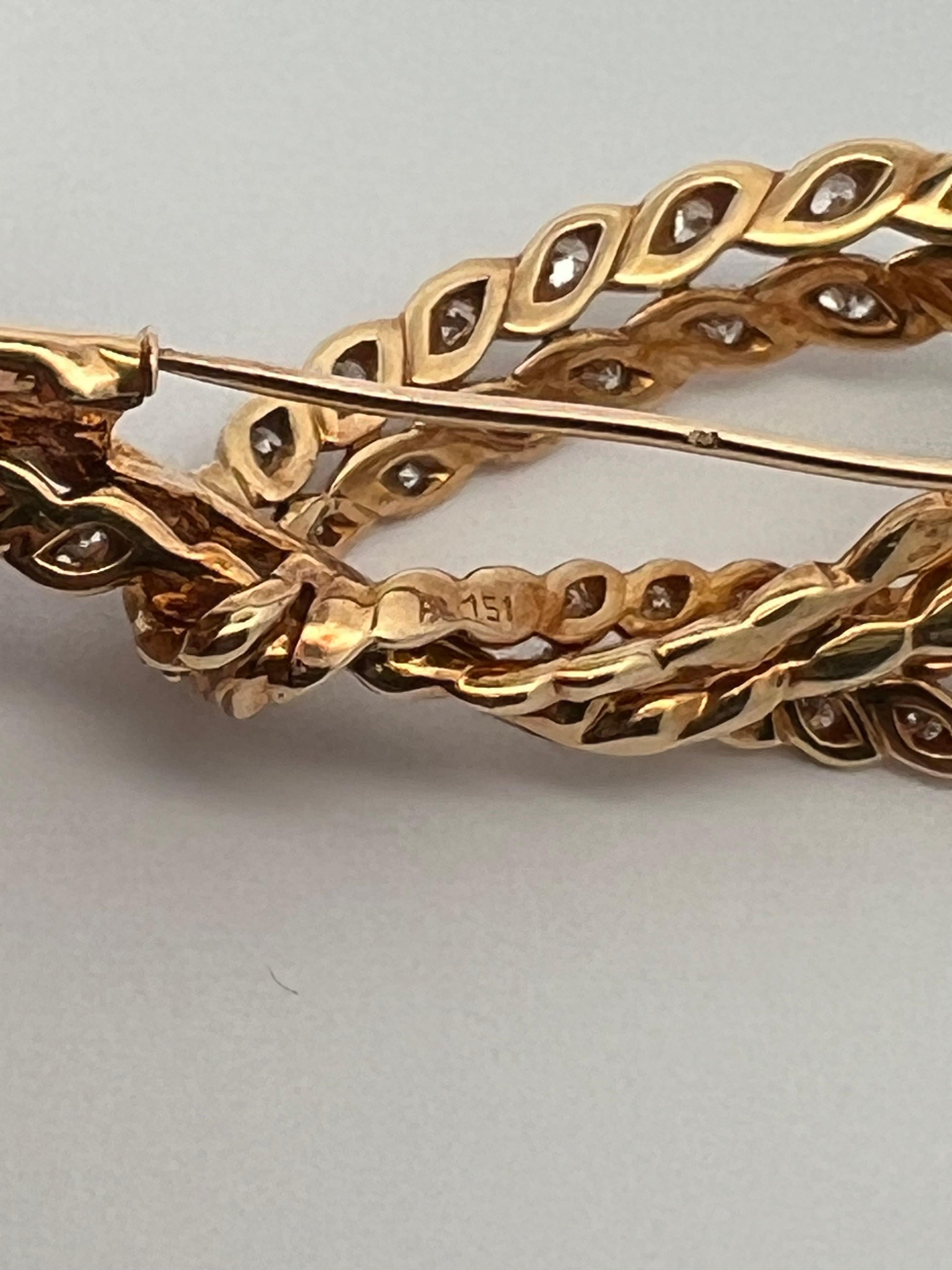 An 18k yellow gold and Diamond brooch by Sterlé 4