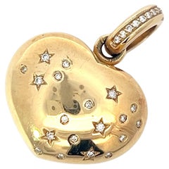 An 18k yellow gold and diamond heart pendant by Paolo Brizi