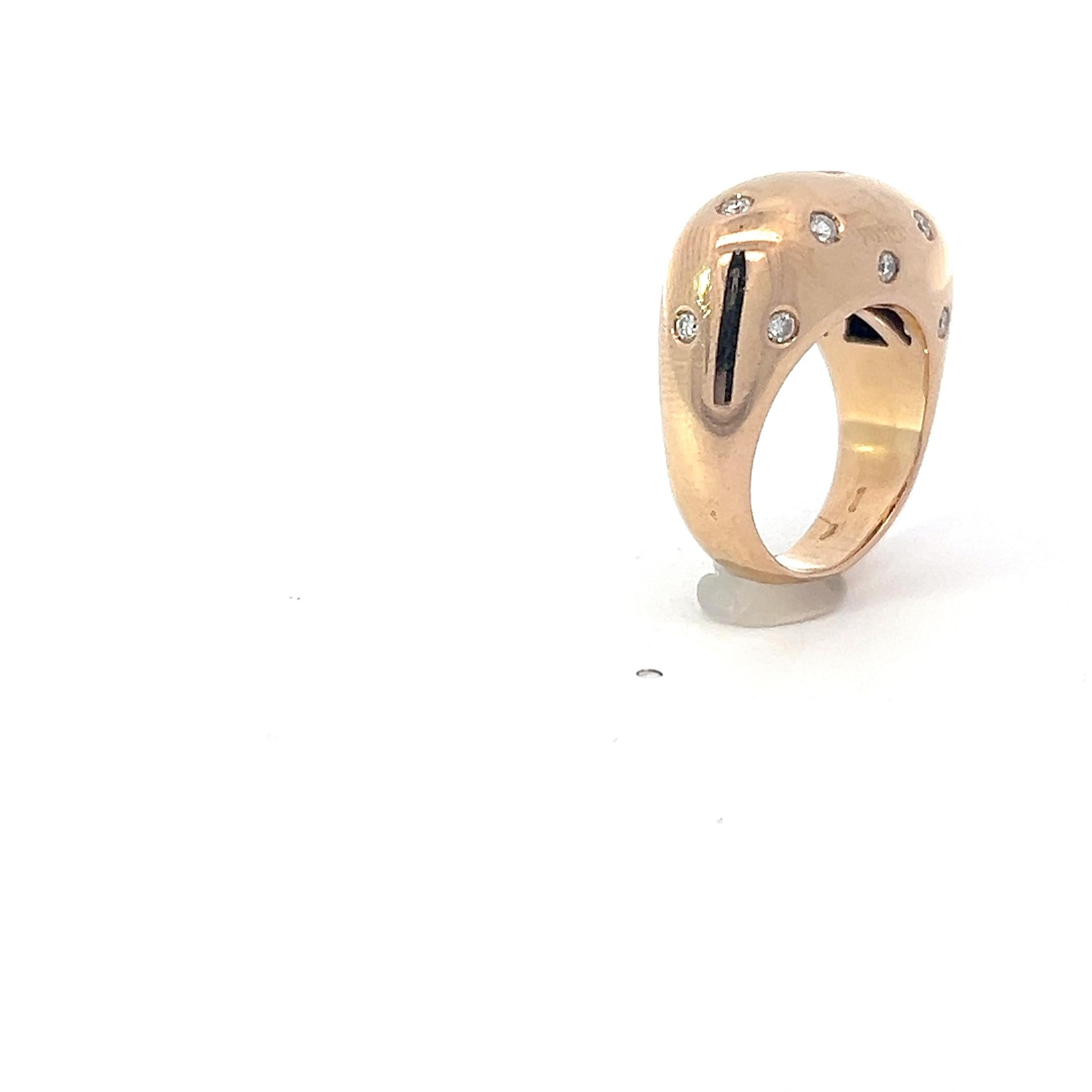 Ein Ring aus 18 Karat Gelbgold und Diamanten von Aldo Carboni im Zustand „Gut“ in KERKRADE, NL
