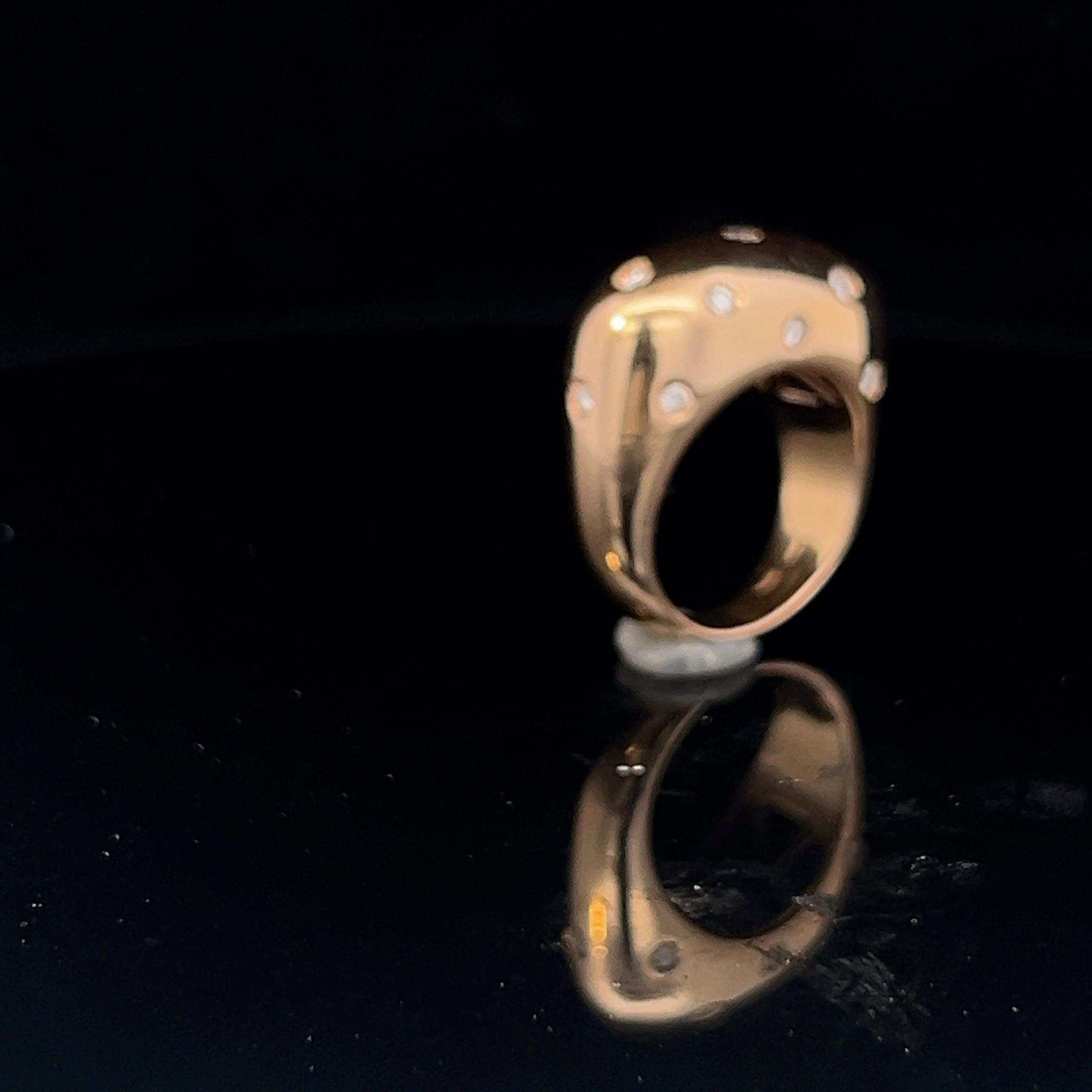 Ein Ring aus 18 Karat Gelbgold und Diamanten von Aldo Carboni 3