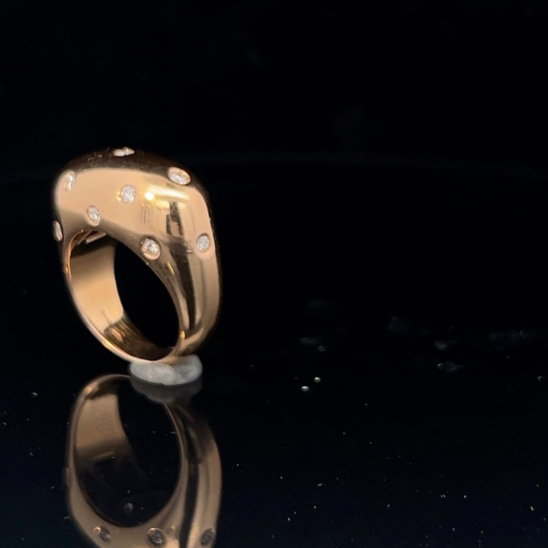 Ein Ring aus 18 Karat Gelbgold und Diamanten von Aldo Carboni 4