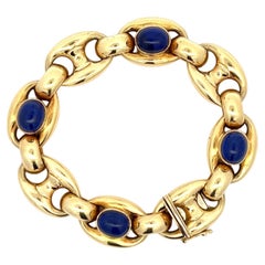 Ein Armband aus 18 Karat Gelbgold und Lapislazuli von M. Rosa für Fasano.