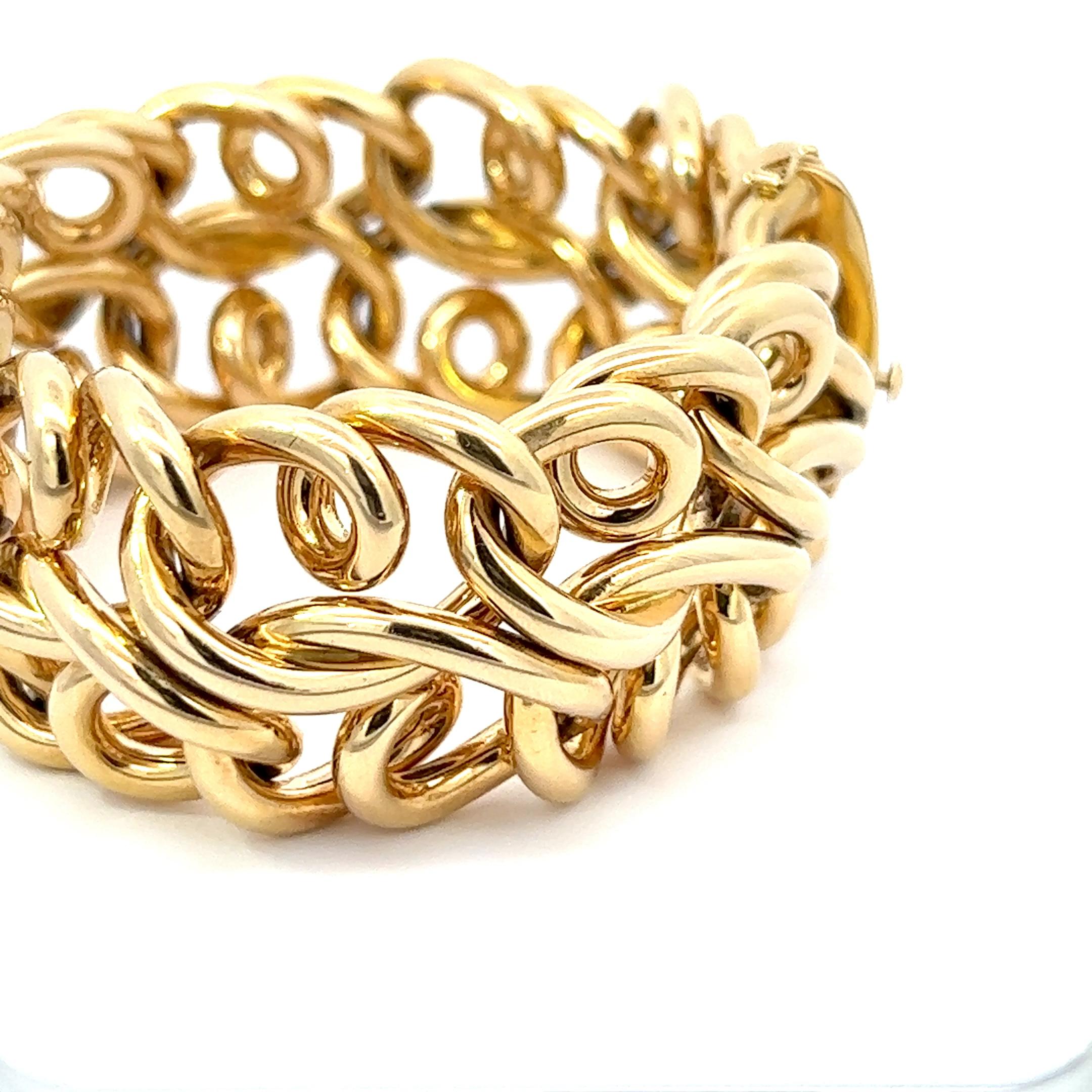 Un bracelet en or jaune 18 carats de Carlo Weingrill Unisexe en vente