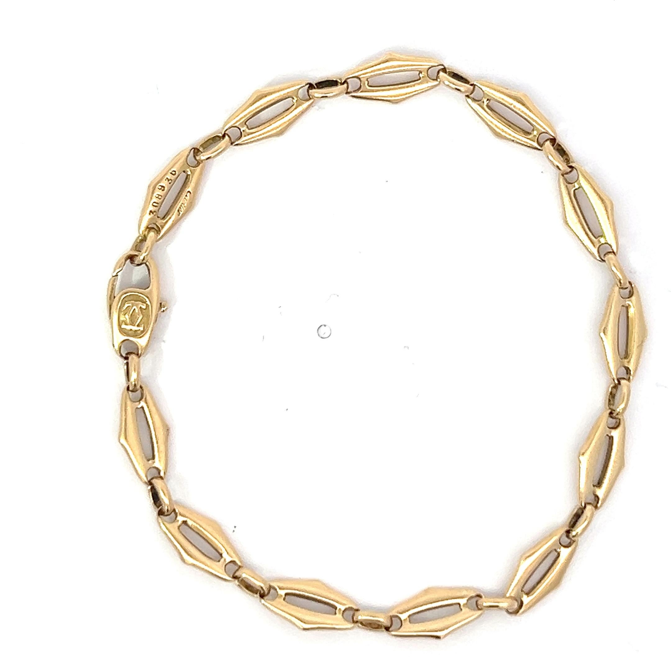 An 18k yellow gold bracelet by Cartier. 1