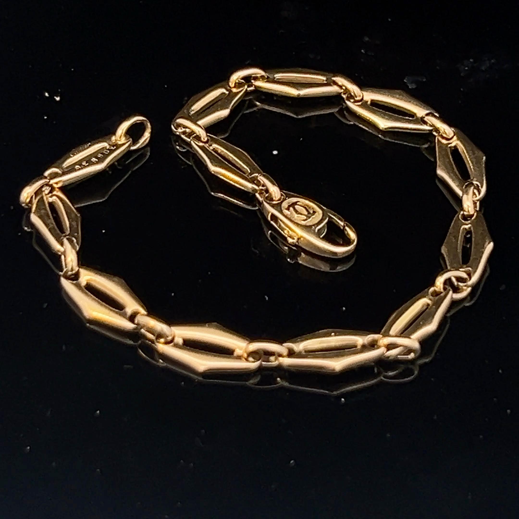 An 18k yellow gold bracelet by Cartier. 2