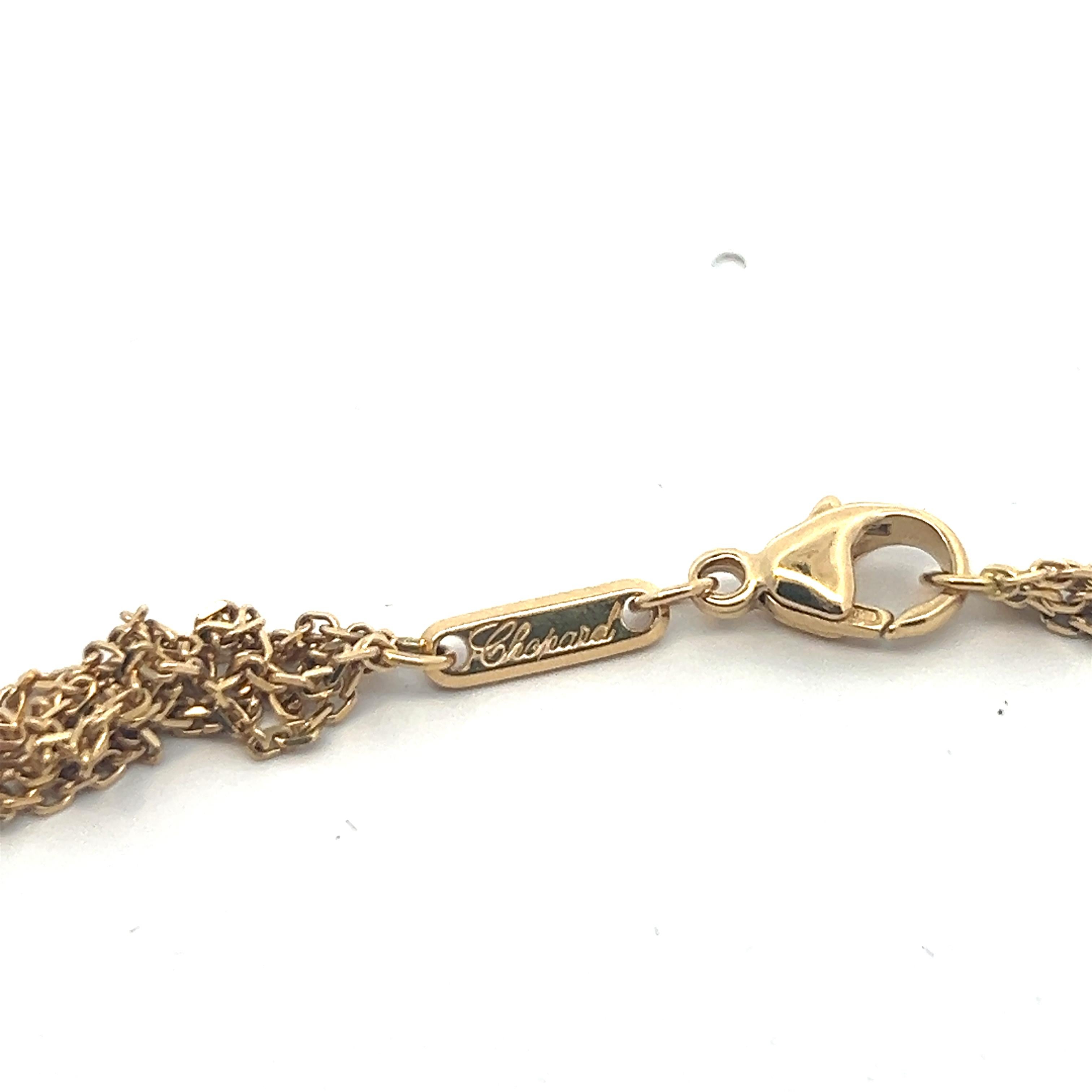 Pendentif Happy Spirit en or jaune 18 carats et longue chaîne de Chopard en vente 14