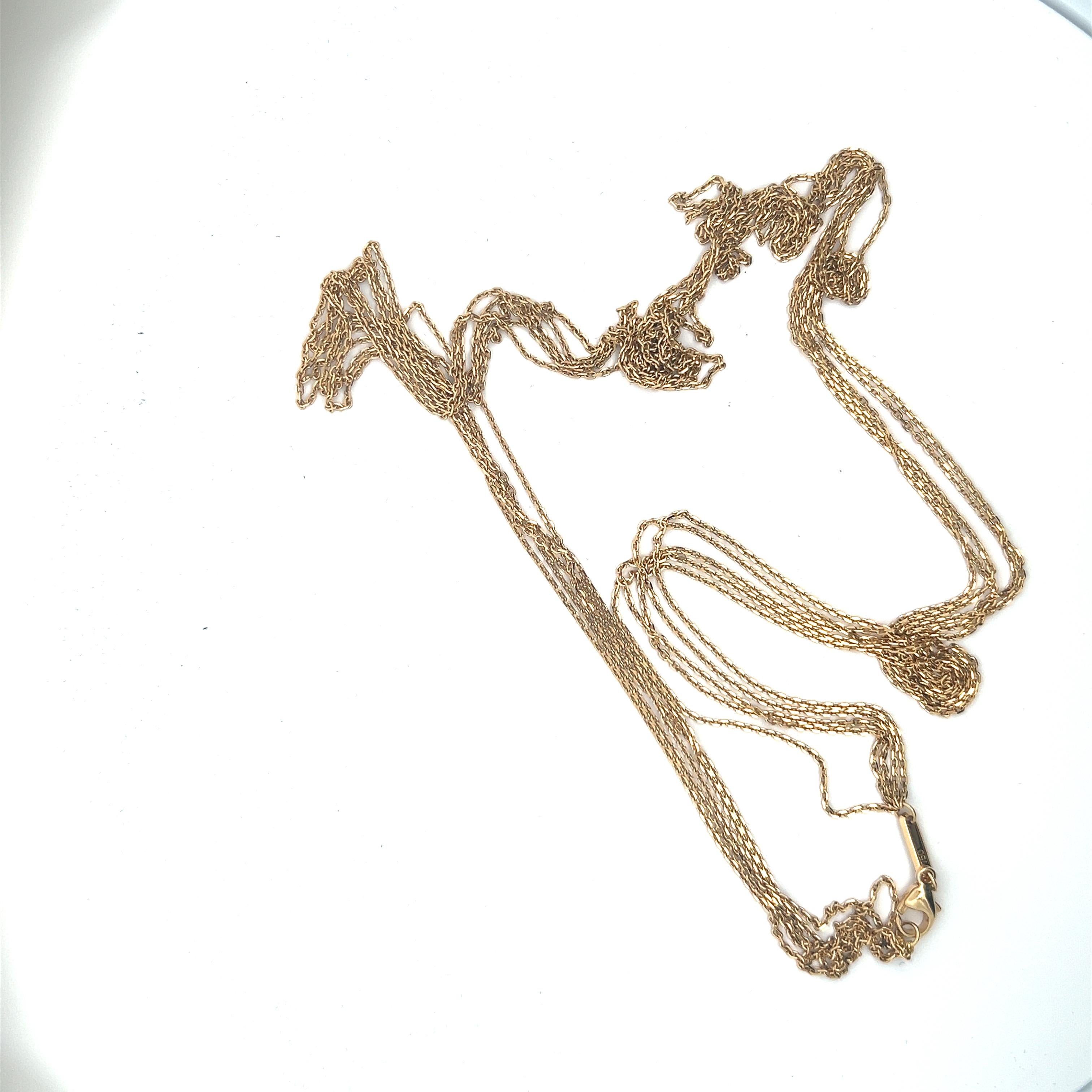 Pendentif Happy Spirit en or jaune 18 carats et longue chaîne de Chopard en vente 3
