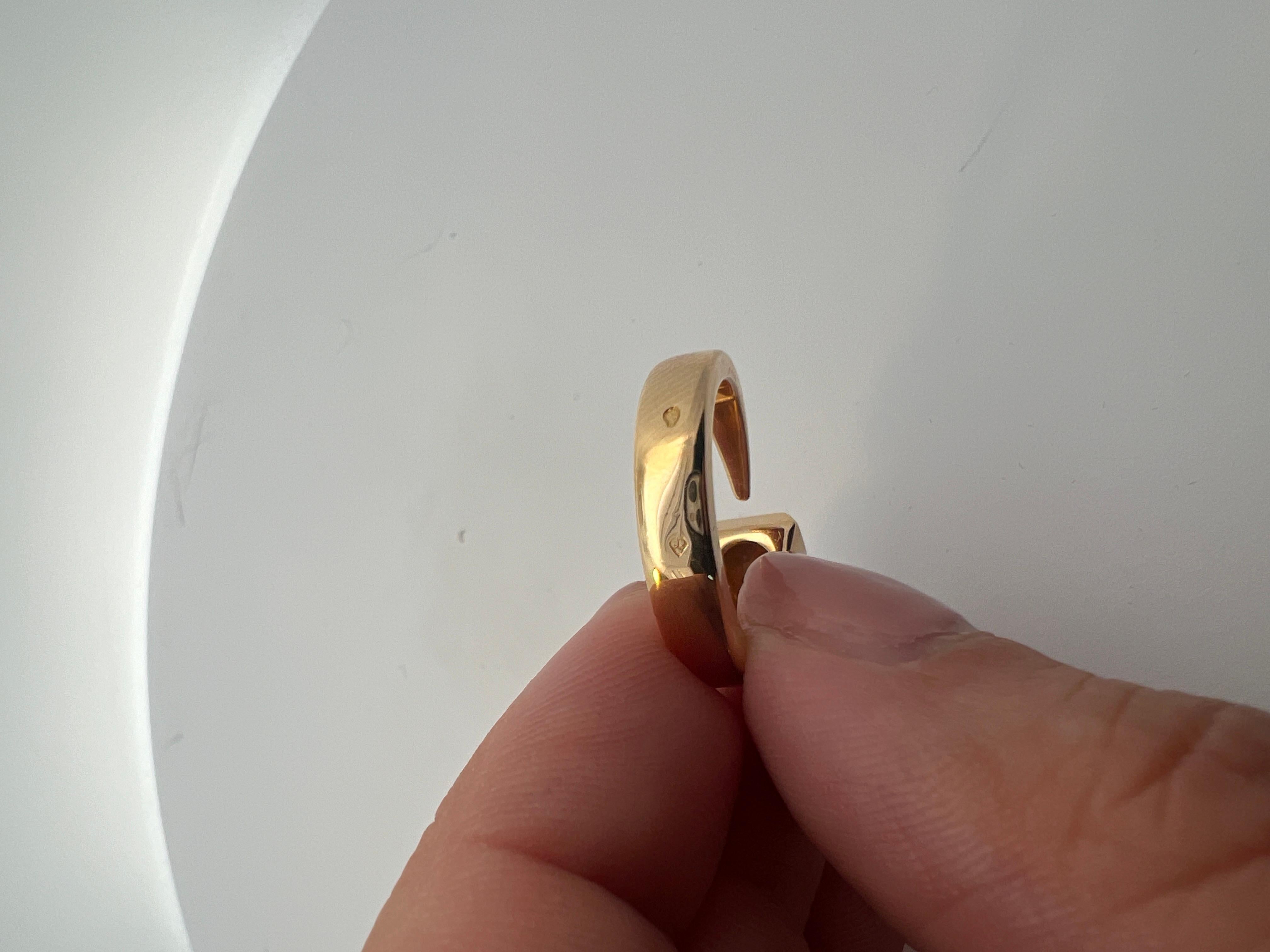 An 18k yellow gold nail ring by Hermès. For Sale 7