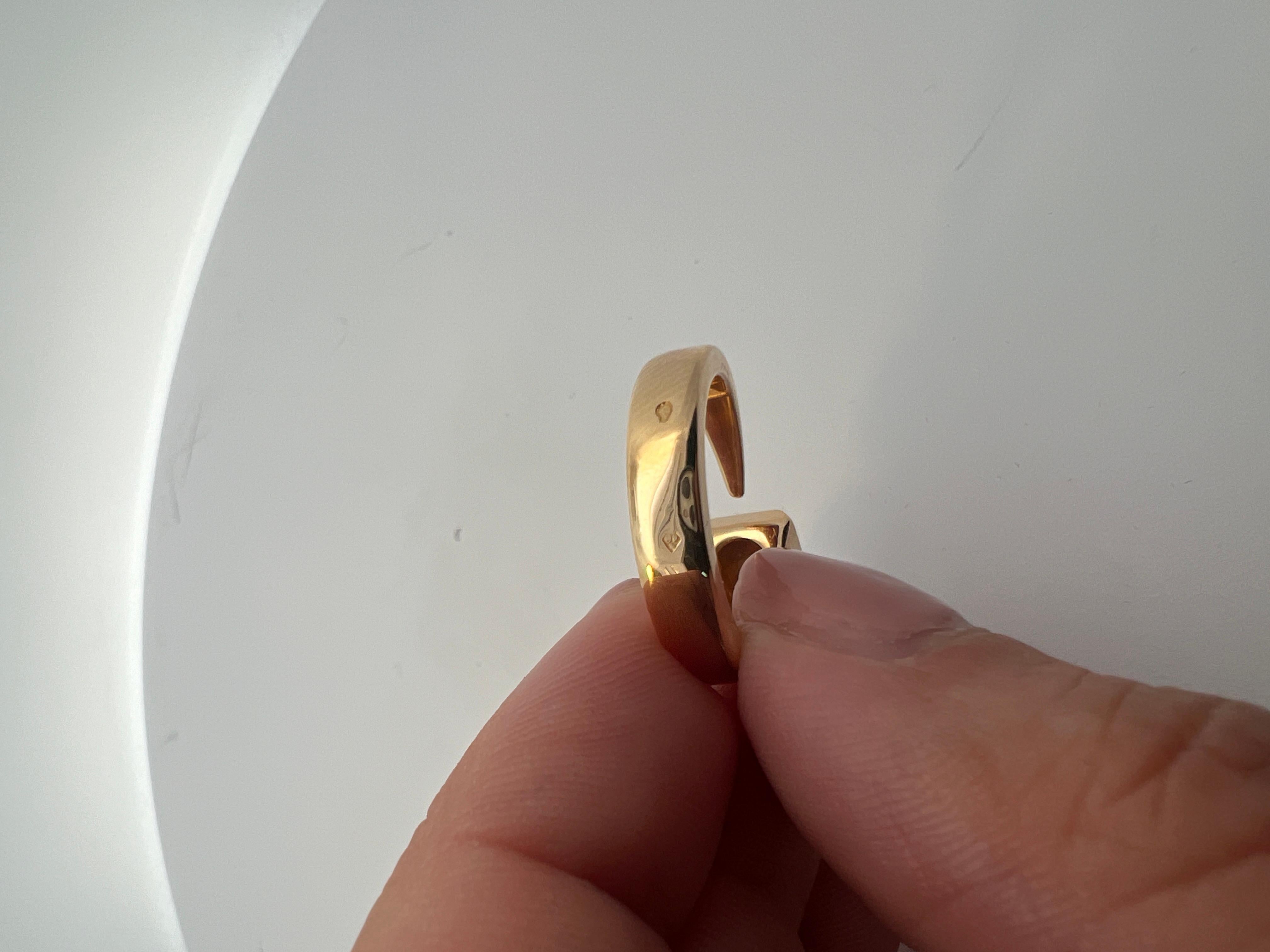 An 18k yellow gold nail ring by Hermès. For Sale 8