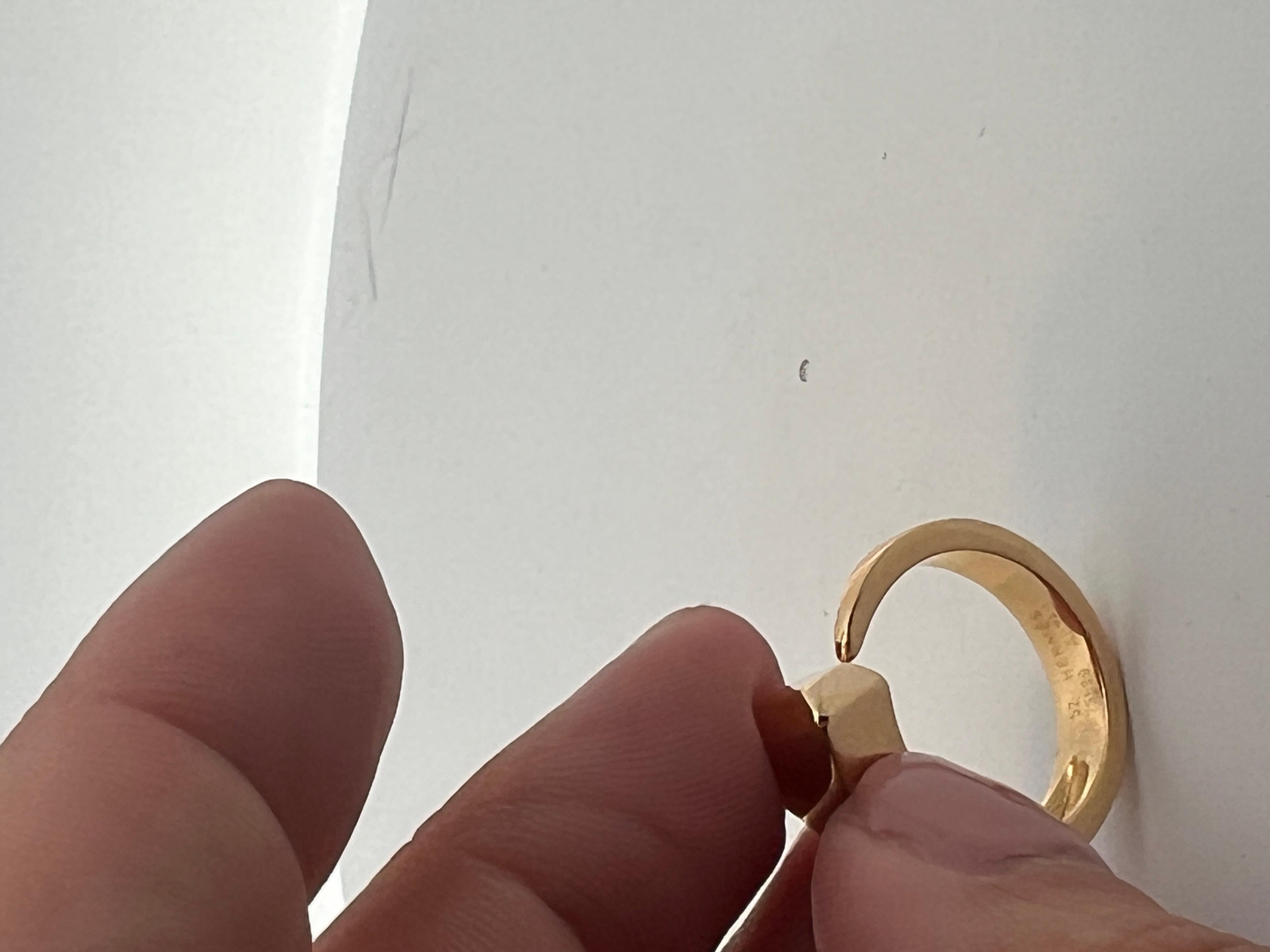 An 18k yellow gold nail ring by Hermès. For Sale 9