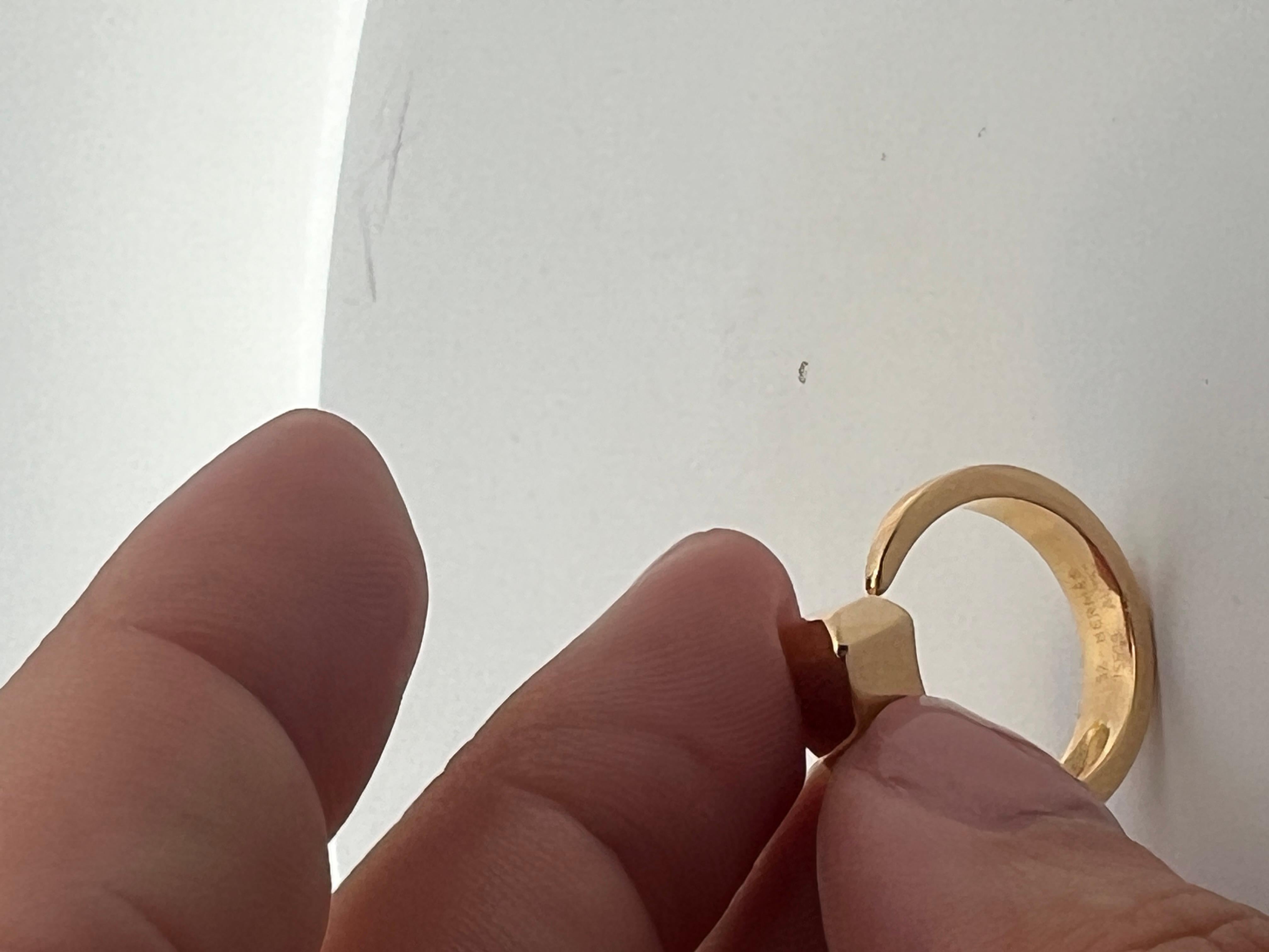 An 18k yellow gold nail ring by Hermès. For Sale 10