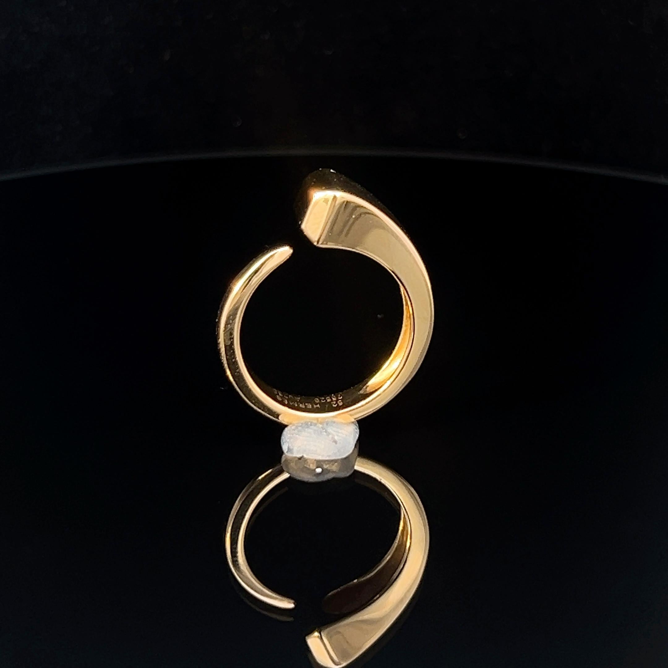 An 18k yellow gold nail ring by Hermès. For Sale 15