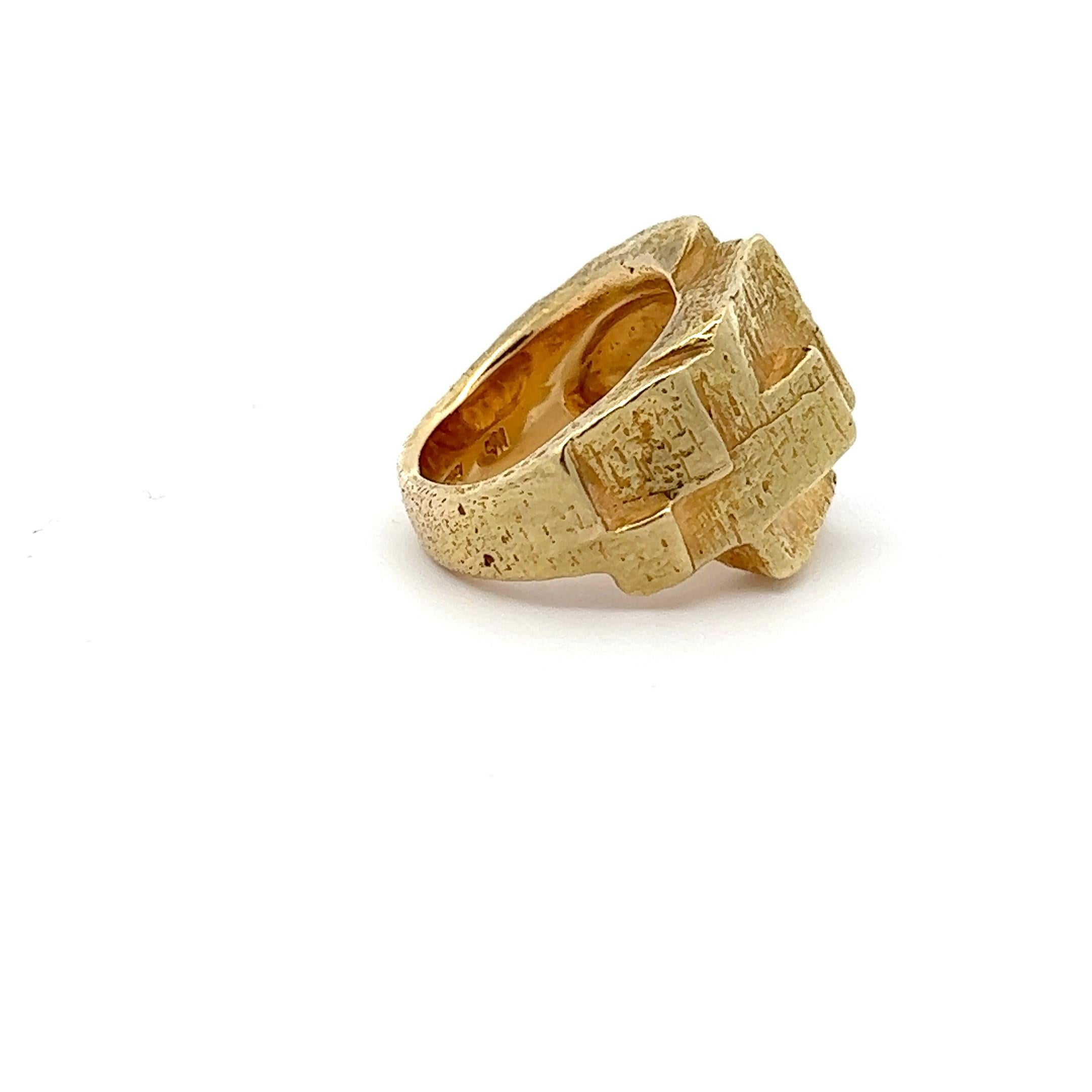 An 18k yellow gold ring by Kutchinsky. In Good Condition In KERKRADE, NL