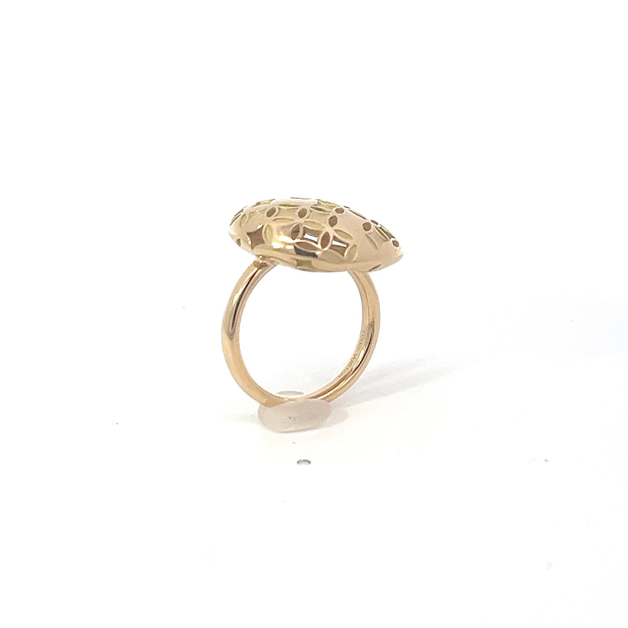 Women's or Men's An 18k yellow gold ring by Louis Vuitton For Sale