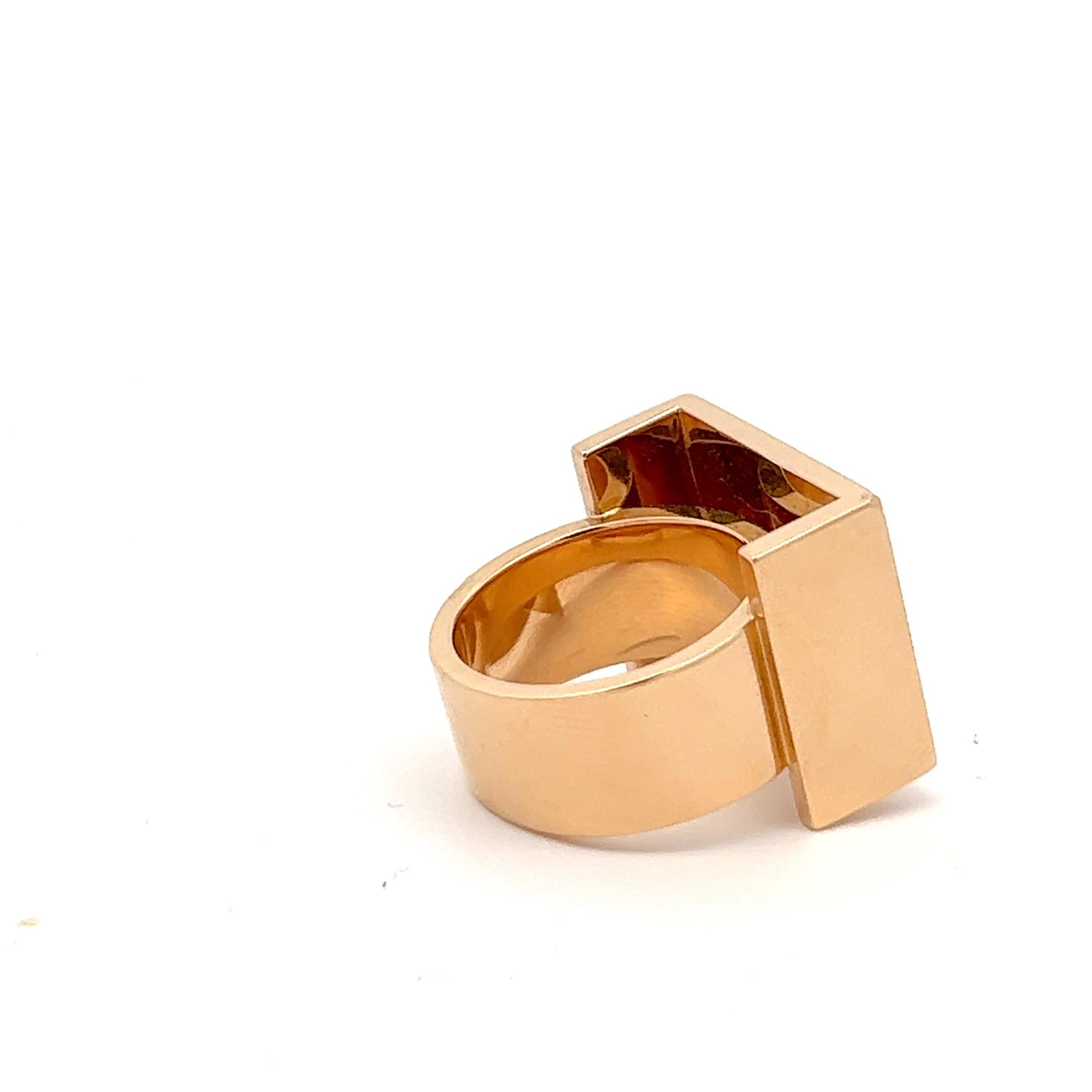 An 18k yellow gold ring by Trudel In Good Condition For Sale In KERKRADE, NL
