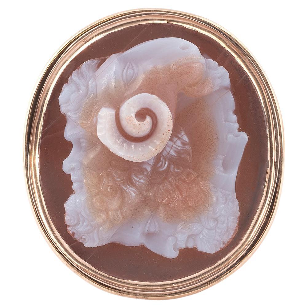 Georgian An 18th-19th Century Agate Cameo Of A Gryllus Ring