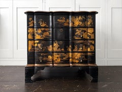 An 18th C Dutch Japanned Chinoiserie Chest