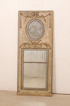 18th C. French Neoclassic "Petit Enfant" Trumeau Mirror